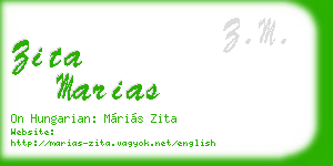 zita marias business card